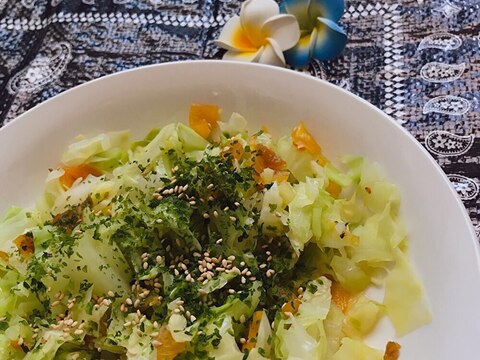 [レンジ]キャベツ&福神漬の温サラダ